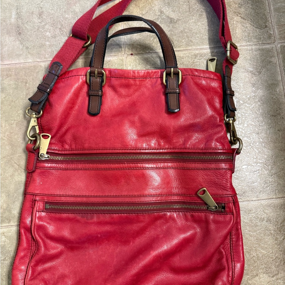 Red Leather Women's Bag